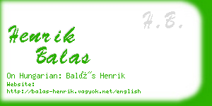 henrik balas business card